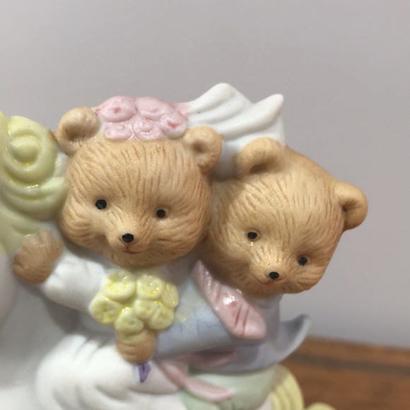 4/$20 Vintage 80’s Unicorn With Teddy Bears On Cloud Nursery Music Box - Picture 7 of 12